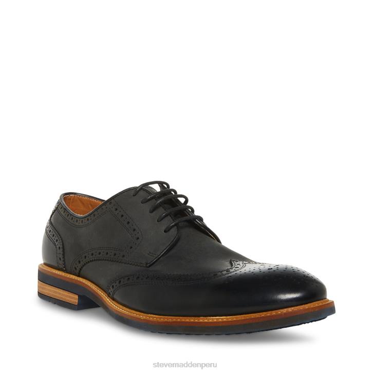 Steve Madden calzado hombres kadynn 4DZJ1039 cuero negro