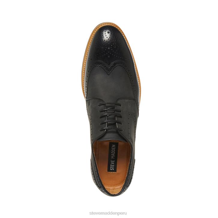 Steve Madden calzado hombres kadynn 4DZJ1039 cuero negro
