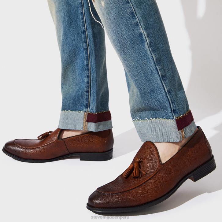 Steve Madden calzado hombres paen 4DZJ1018 cuero marrón
