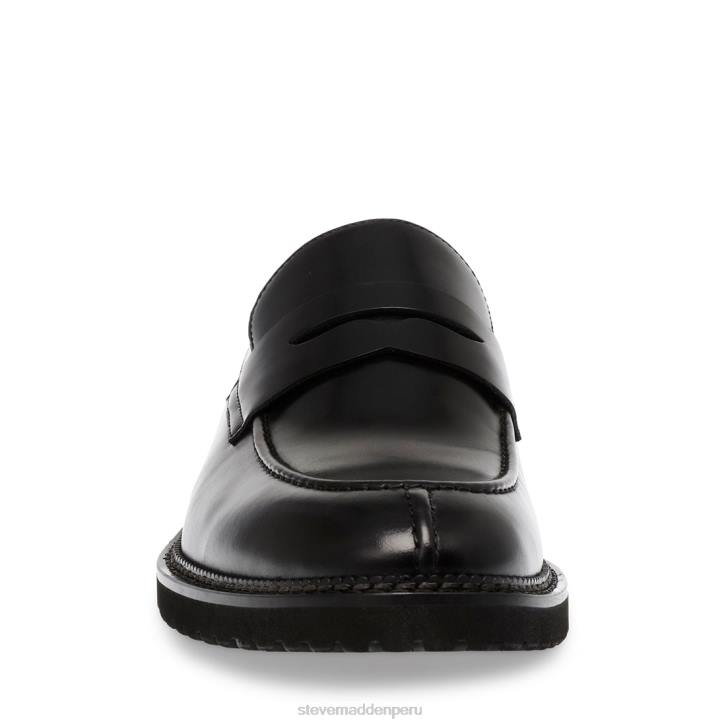 Steve Madden calzado hombres saban 4DZJ1007 cuero negro