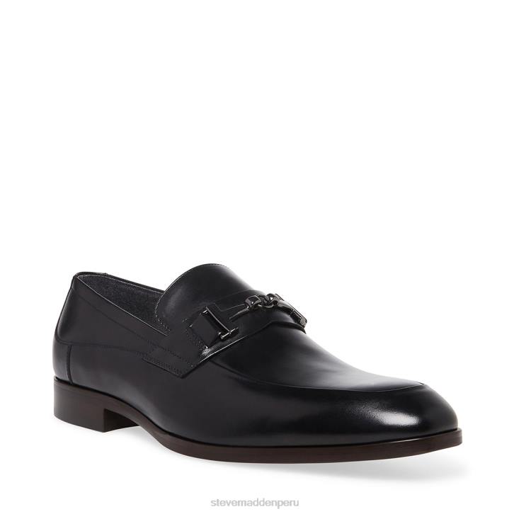 Steve Madden calzado hombres valón 4DZJ992 cuero negro