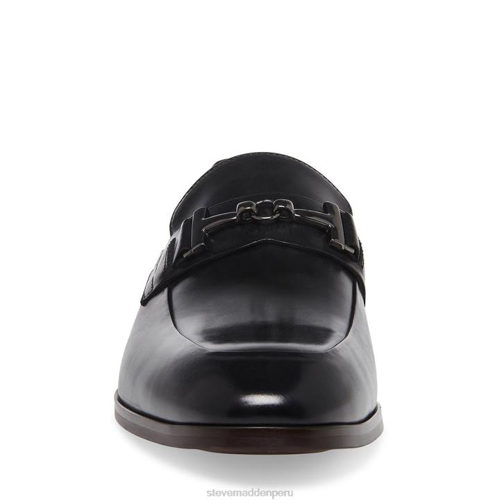 Steve Madden calzado hombres valón 4DZJ992 cuero negro