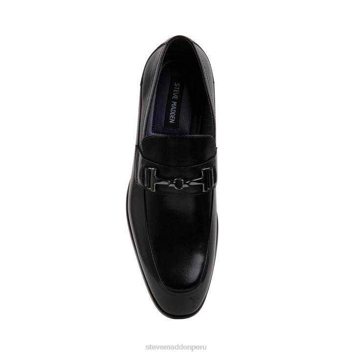 Steve Madden calzado hombres valón 4DZJ992 cuero negro