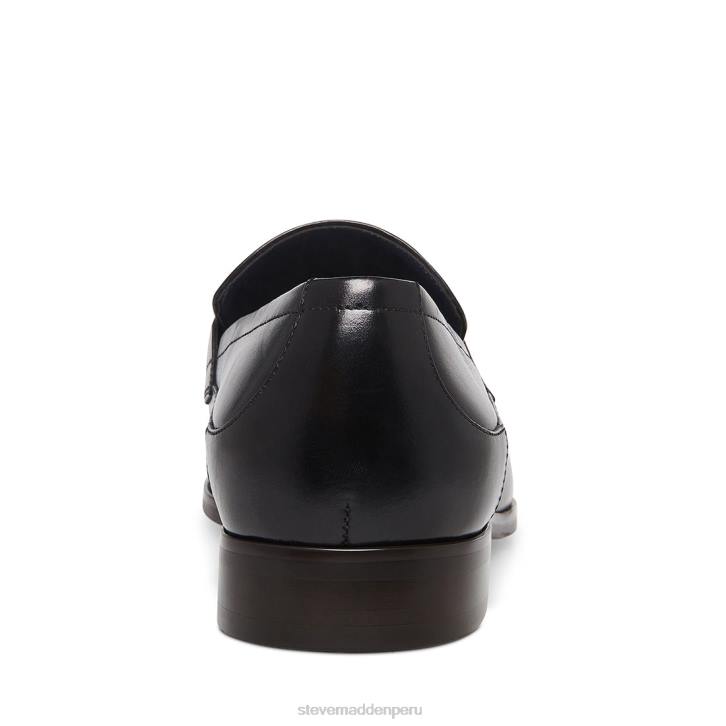Steve Madden calzado hombres valón 4DZJ992 cuero negro