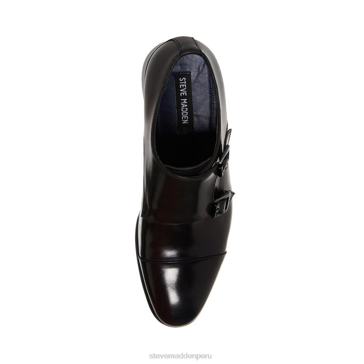 Steve Madden calzado hombres zaven 4DZJ1032 cuero negro