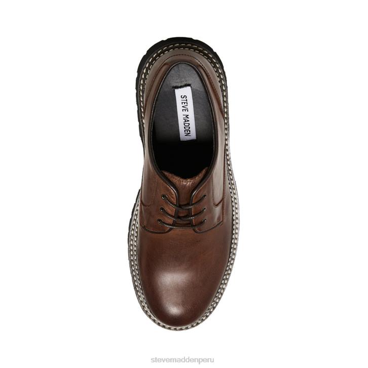 Steve Madden calzado hombres zylen 4DZJ1029 cuero marrón