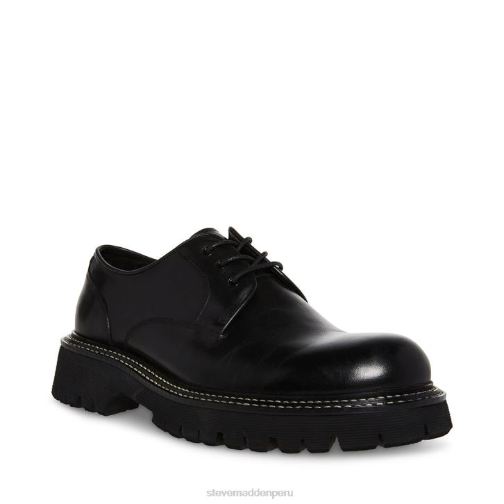 Steve Madden calzado hombres zylen 4DZJ993 cuero negro
