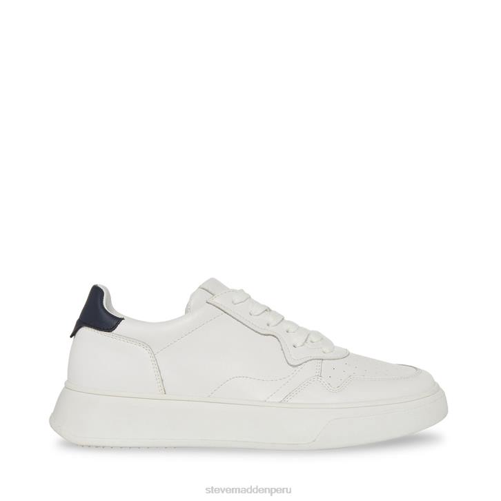 Steve Madden calzado hombres jorge 4DZJ919 cuero blanco/azul marino