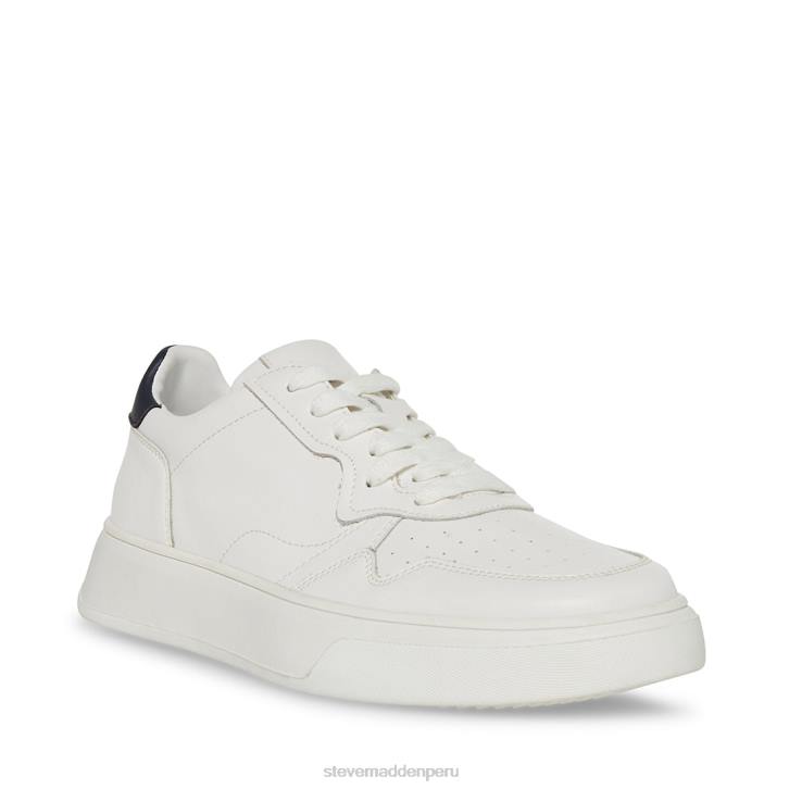 Steve Madden calzado hombres jorge 4DZJ919 cuero blanco/azul marino