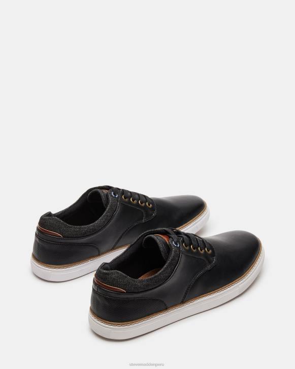 Steve Madden calzado hombres quebrada 4DZJ902 cuero negro