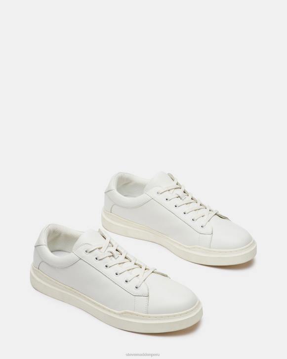 Steve Madden calzado hombres tilton 4DZJ896 cuero blanco