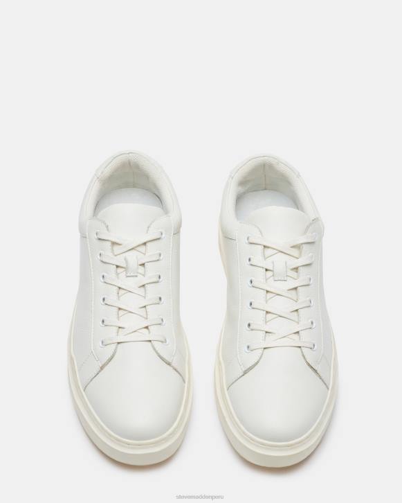 Steve Madden calzado hombres tilton 4DZJ896 cuero blanco