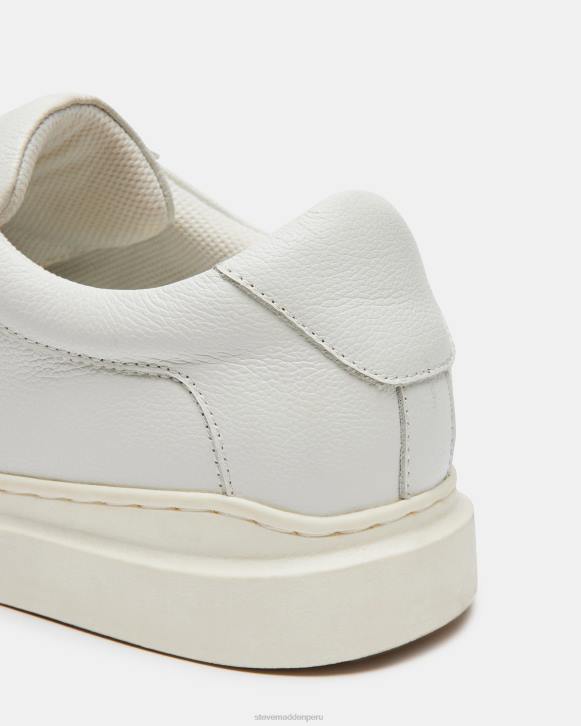 Steve Madden calzado hombres tilton 4DZJ896 cuero blanco