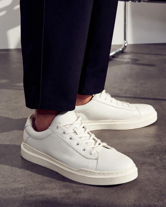 Steve Madden calzado hombres tilton 4DZJ896 cuero blanco