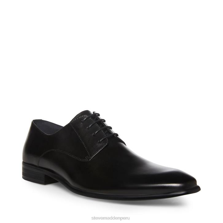 Steve Madden calzado hombres pretendientes 4DZJ1052 cuero negro