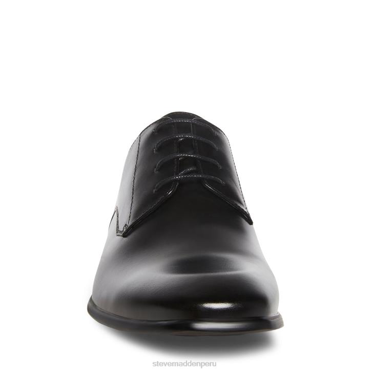 Steve Madden calzado hombres pretendientes 4DZJ1052 cuero negro