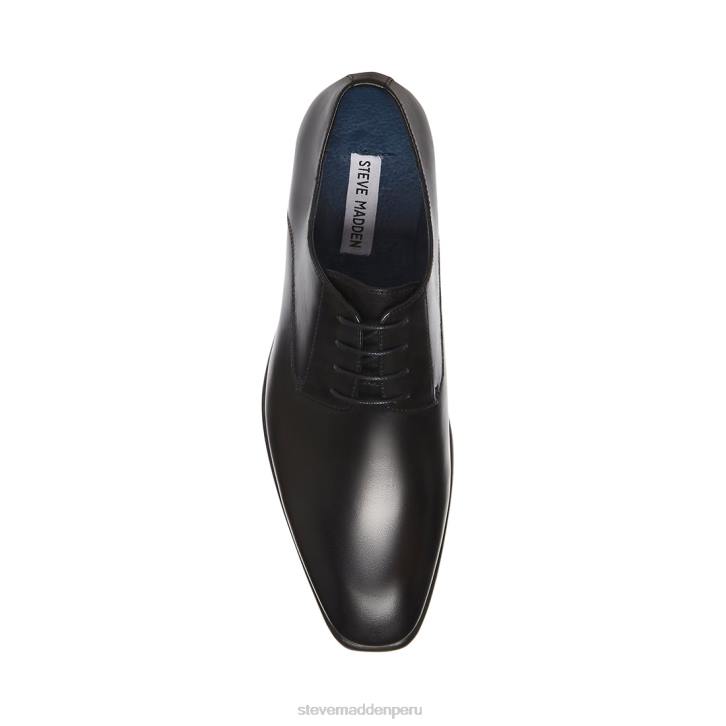 Steve Madden calzado hombres pretendientes 4DZJ1052 cuero negro