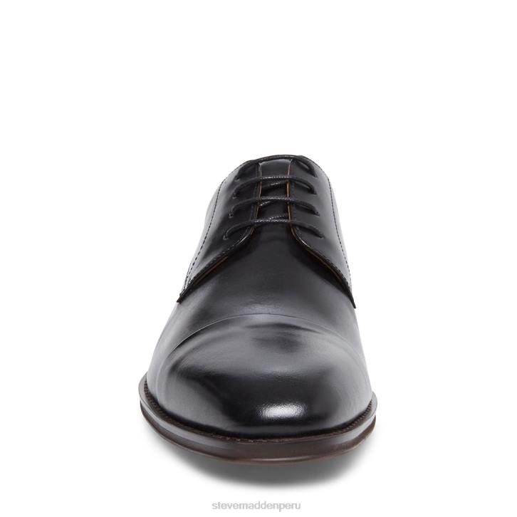 Steve Madden calzado hombres trama 4DZJ1044 cuero negro