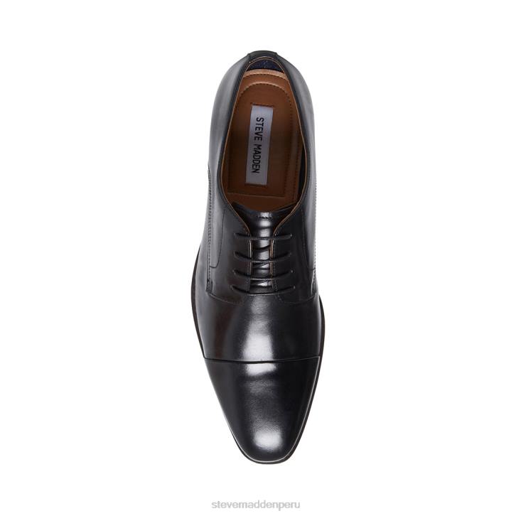 Steve Madden calzado hombres trama 4DZJ1044 cuero negro