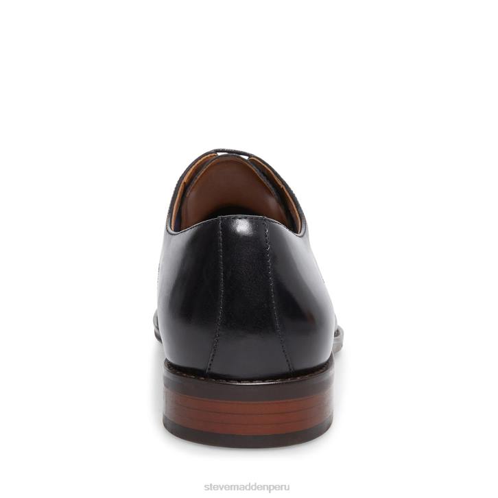 Steve Madden calzado hombres trama 4DZJ1044 cuero negro